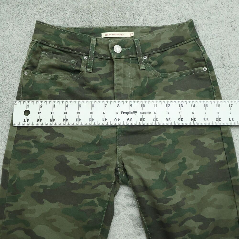 Levi's 721 Jeans Women's Size 27 Camouflage High-Rise Skinny Denim 30" Inseam - Picture 8 of 16